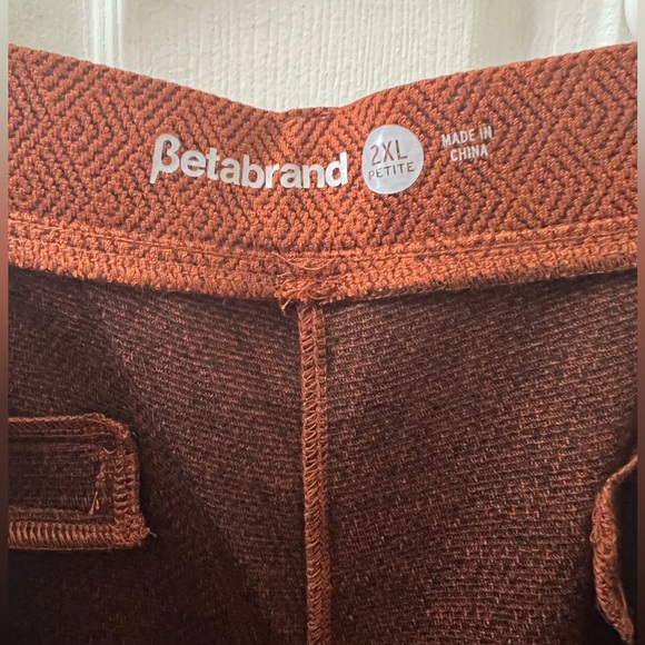 COPY - Betabrand Straight-Leg Dress Pant Yoga Pants (Brick) XXL - Picture 9 of 9